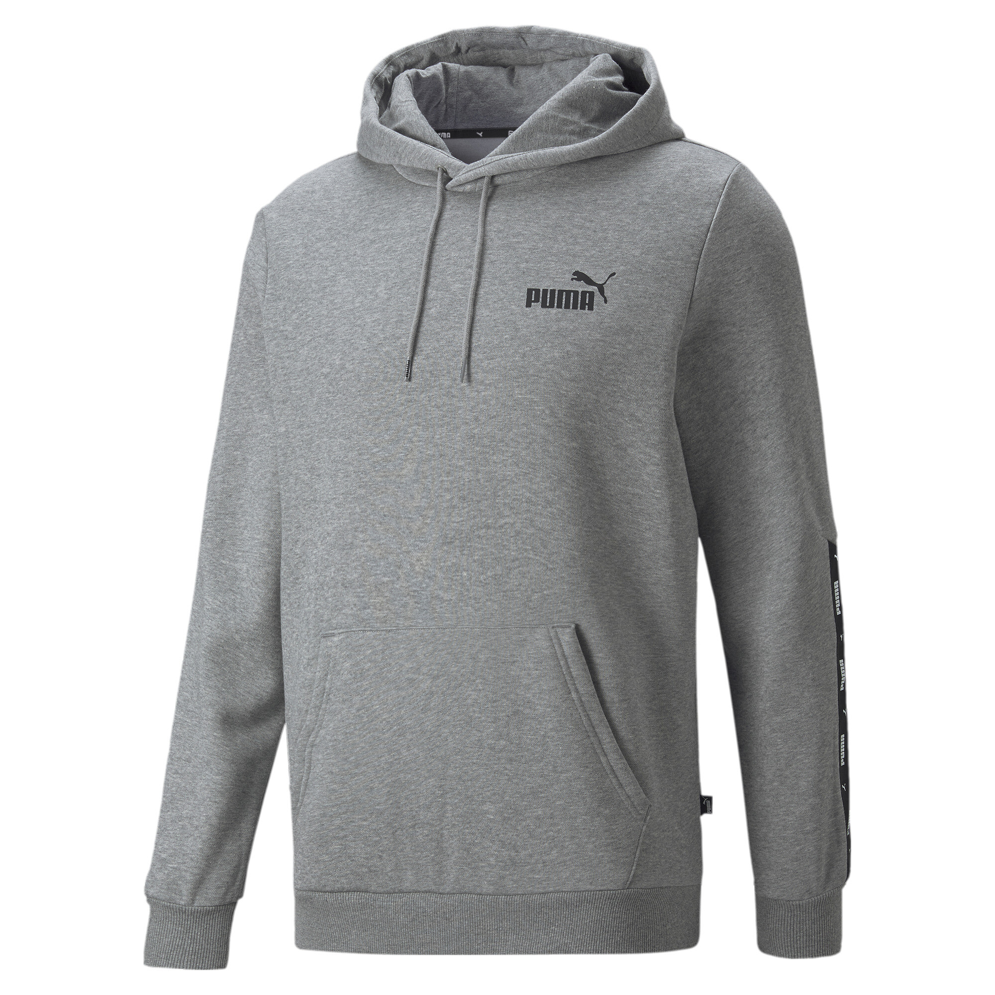 Men's Puma Essentials+ Tape Hoodie, Gray, Size XS, Clothing