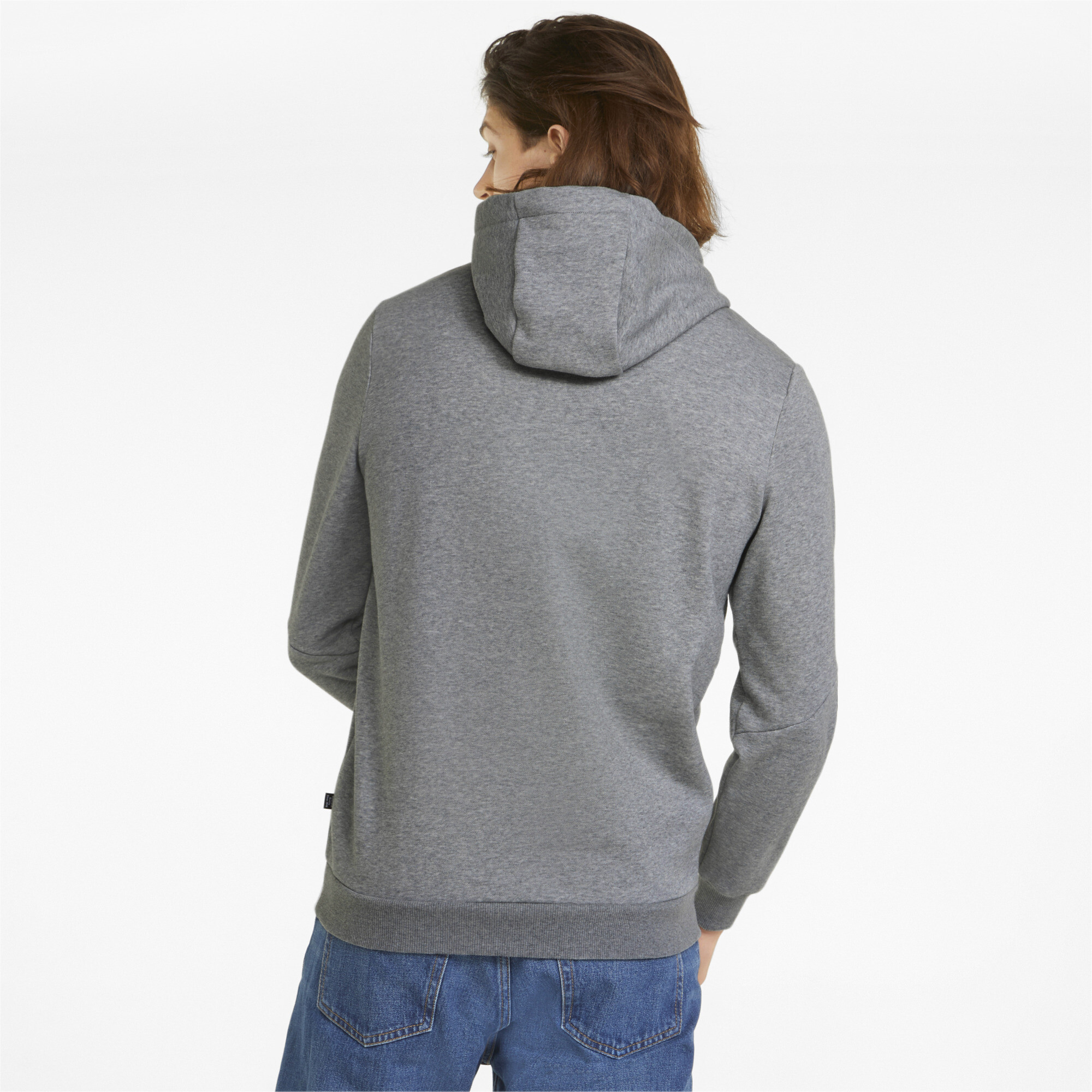 Men's Puma Essentials+ Tape Hoodie, Gray, Size XS, Clothing