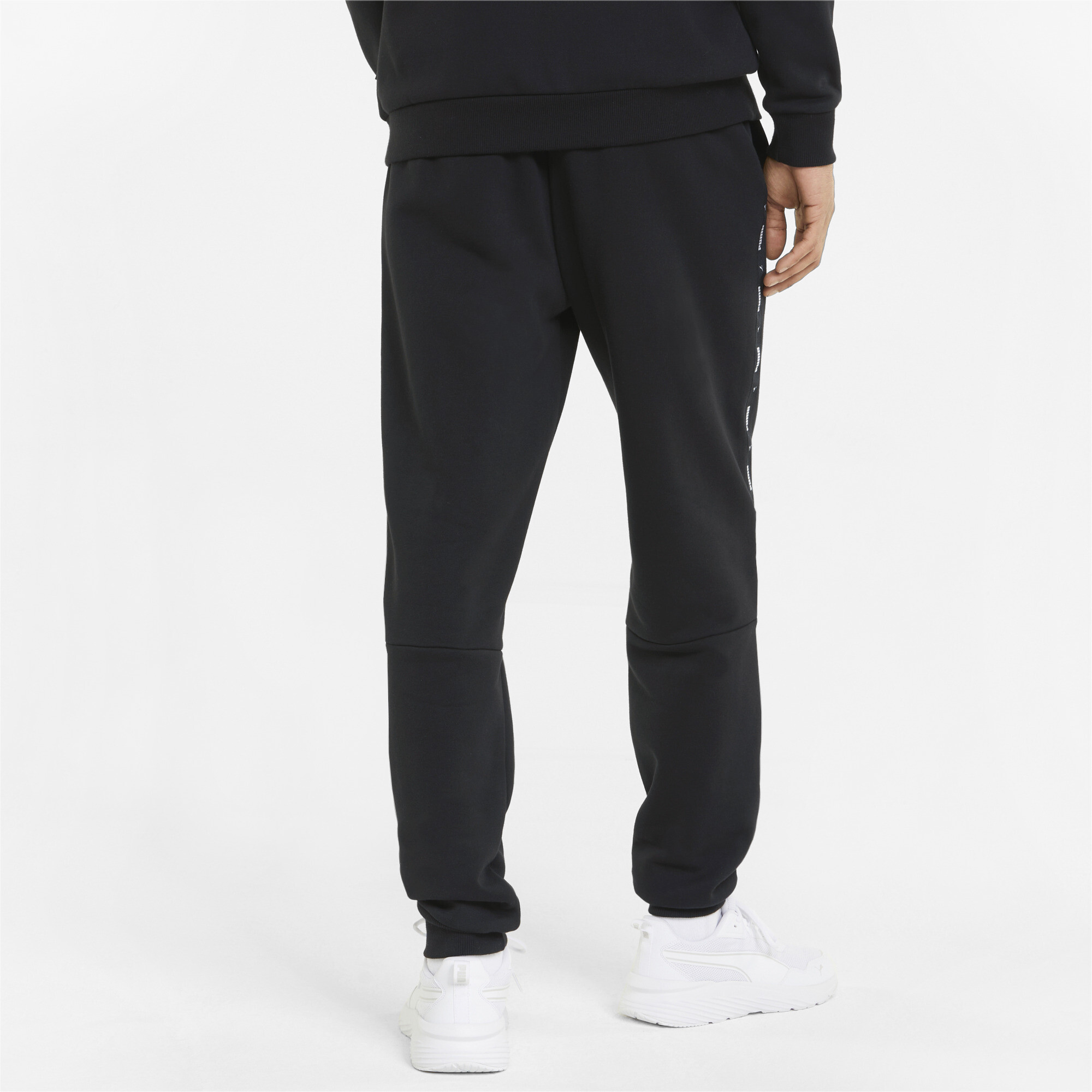 Men's Puma Essentials+ Tape Sweatpants, Black, Size XXS, Clothing