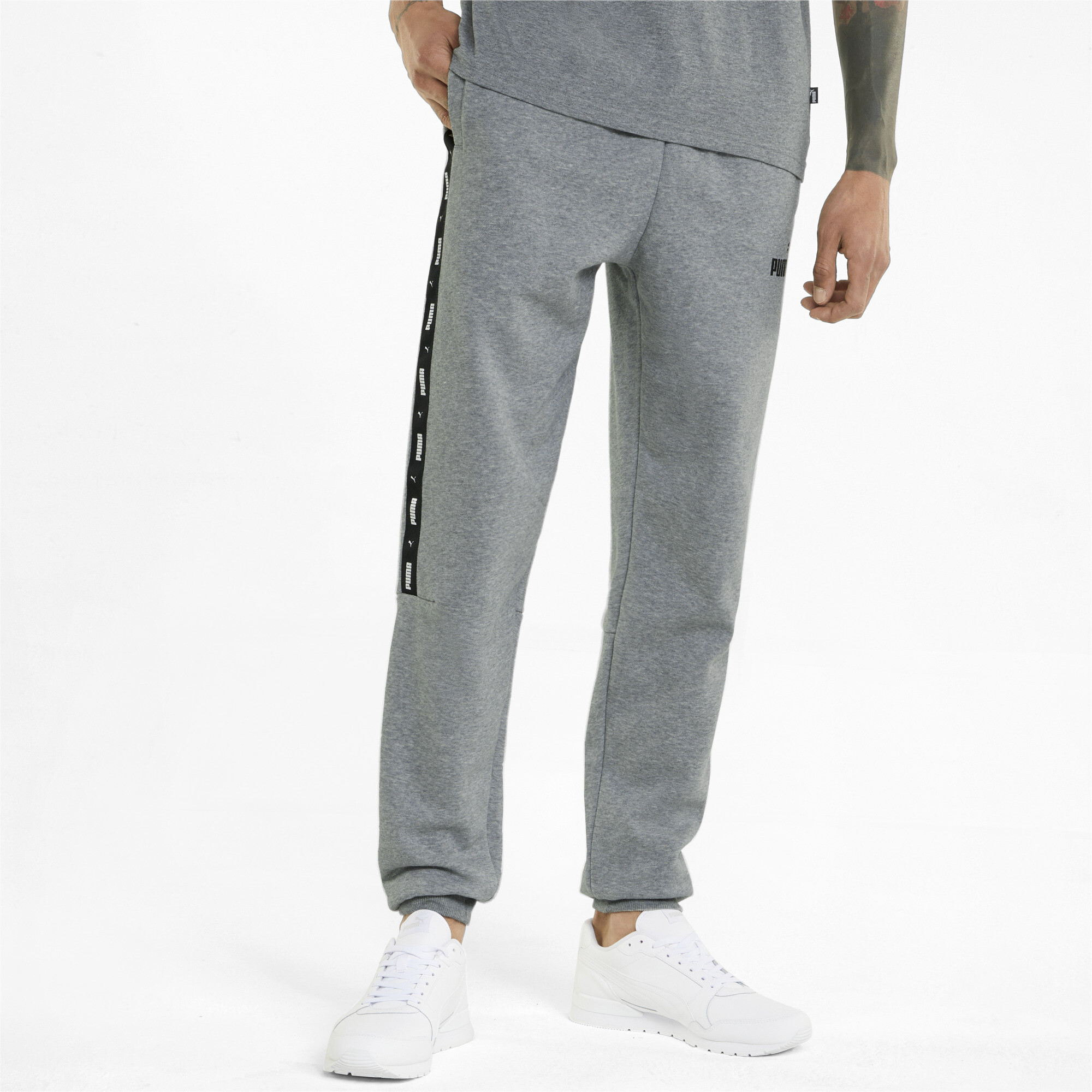 Men's Puma Essentials+ Tape Sweatpants, Gray, Size 4XL, Clothing