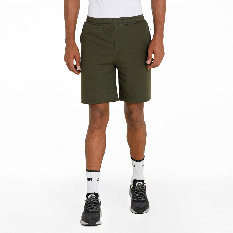 Men's PUMA Terry Shorts, Black/brown