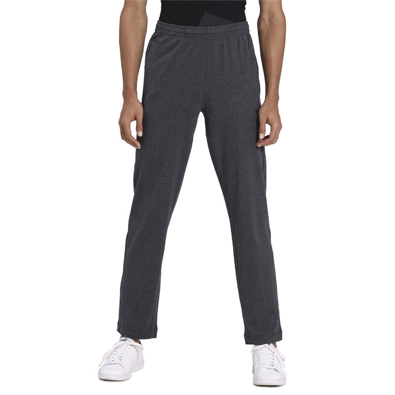 Men's PUMA Zippered Jersey Cotton Pants in Gray size XL