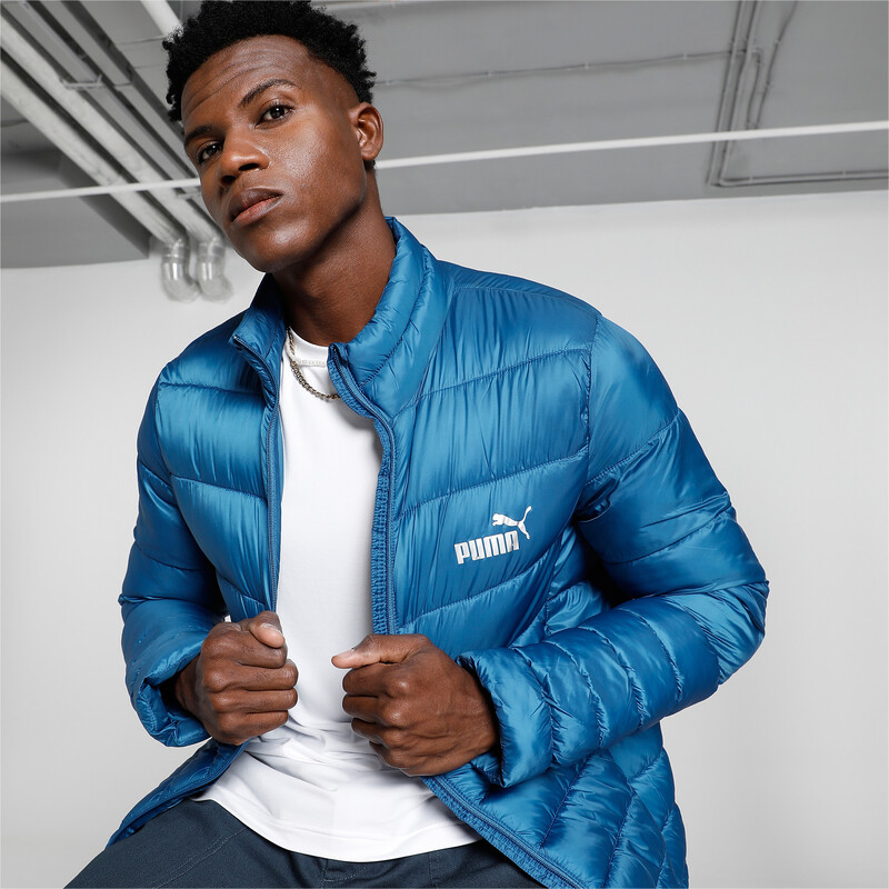 Men's PUMA Padded Jacket in Black/Blue size M