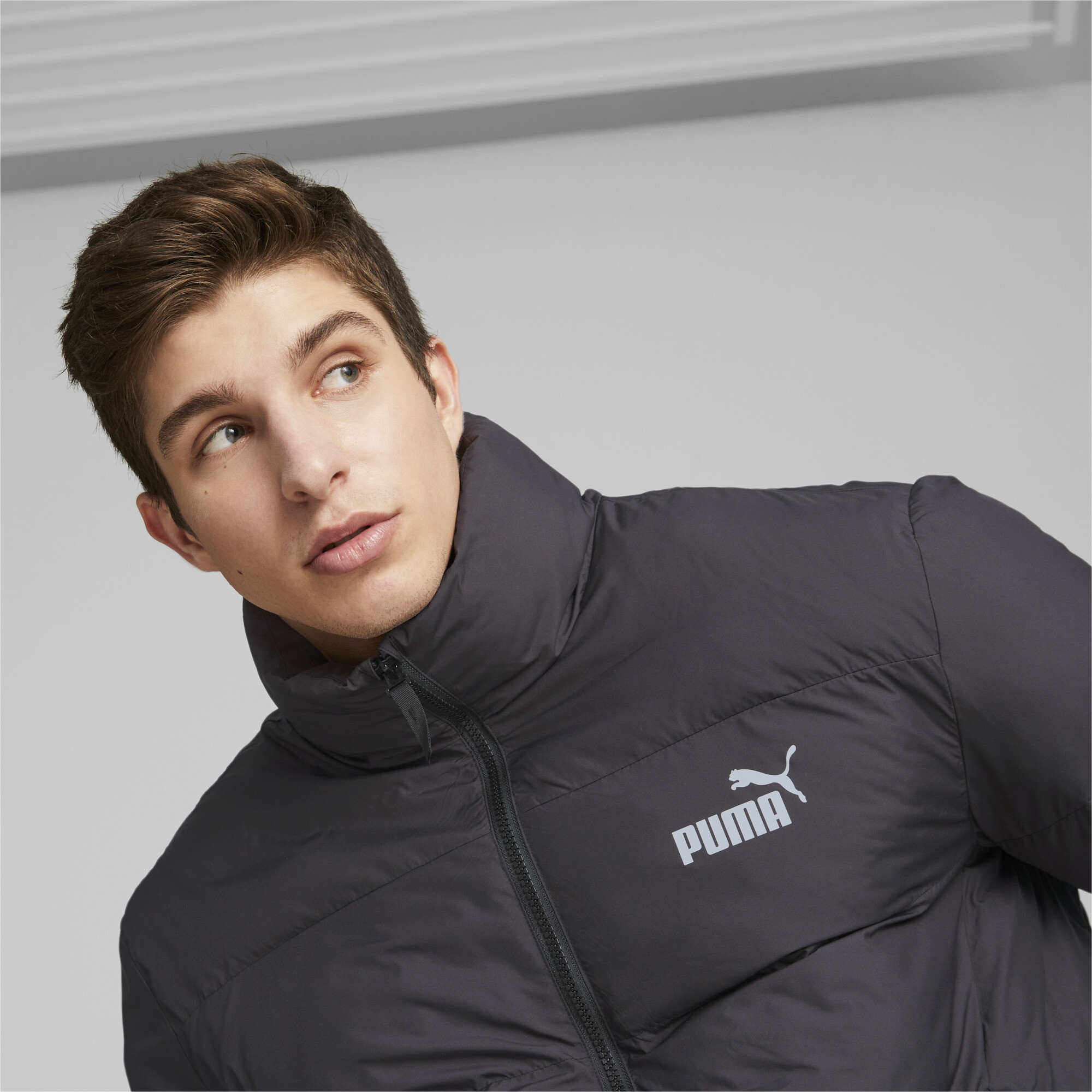 PUMA Essentials+ Puffer Jacket Full Zip Closure Mens | eBay