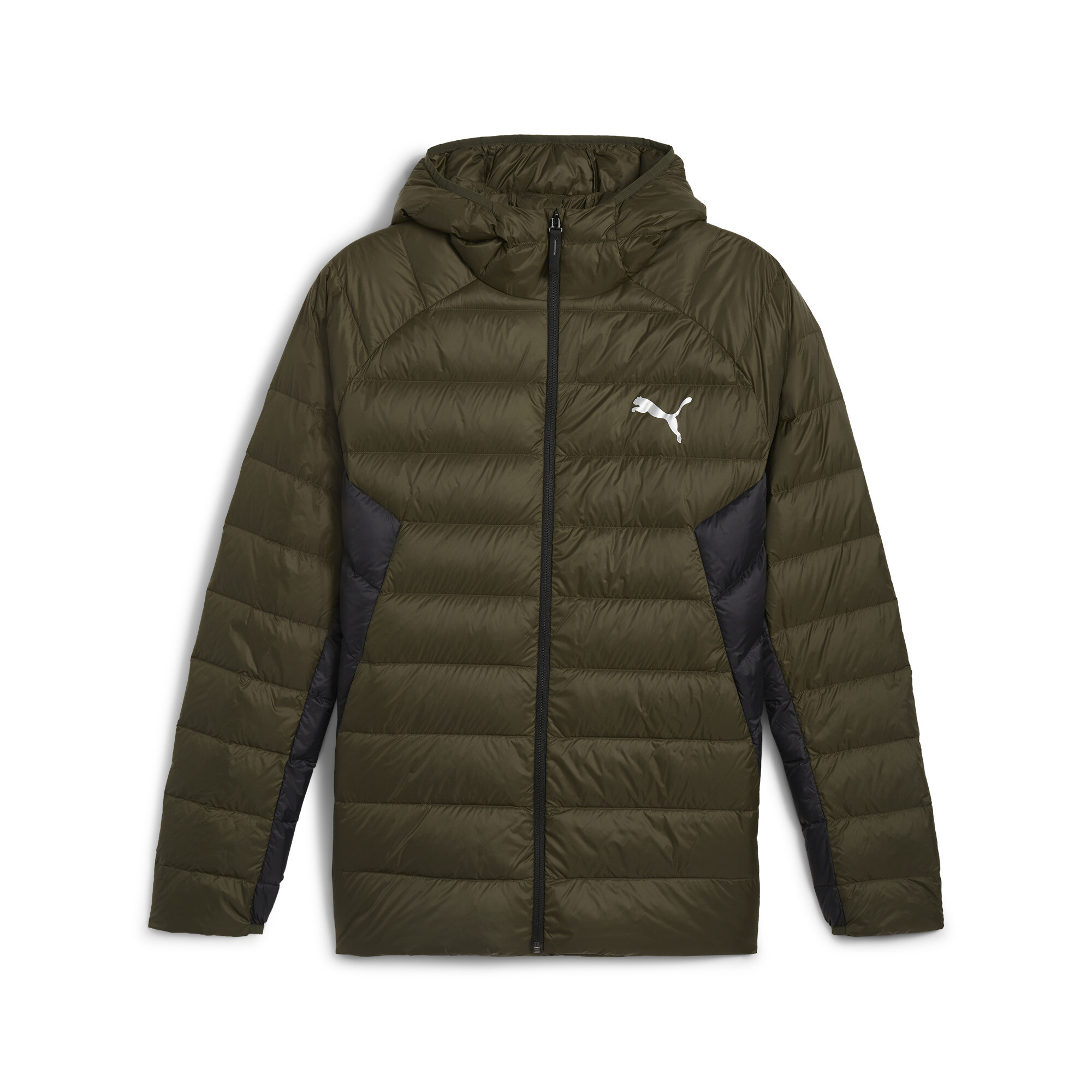 Puma essential 400 down hooded jacket deals