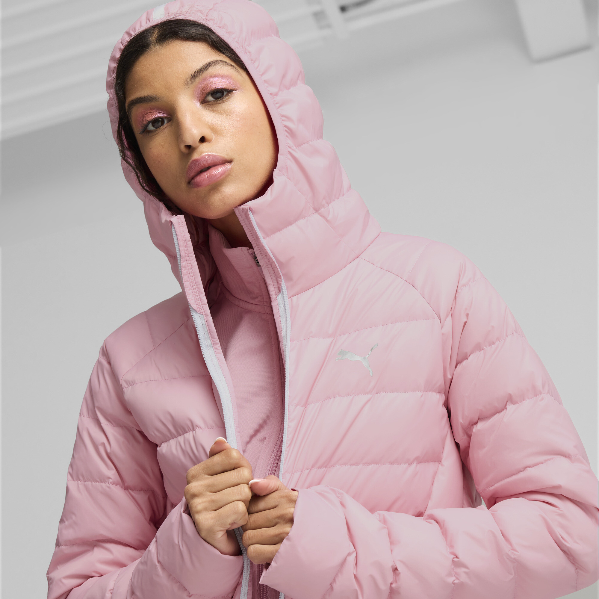 Women's Puma Pack LITE Down Jacket, Pink, Size XL, Clothing