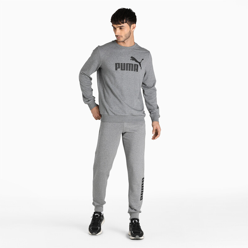 

Men's PUMA Essential Big Logo Crew Regular Fit T-Shirt, Gray