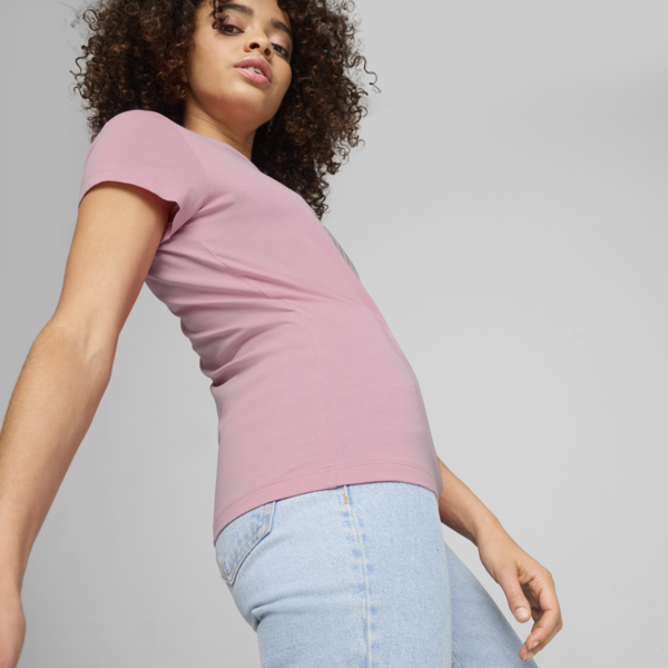 Essentials+ Metallic Logo Women's Tee, Mauved Out, large-ZAF