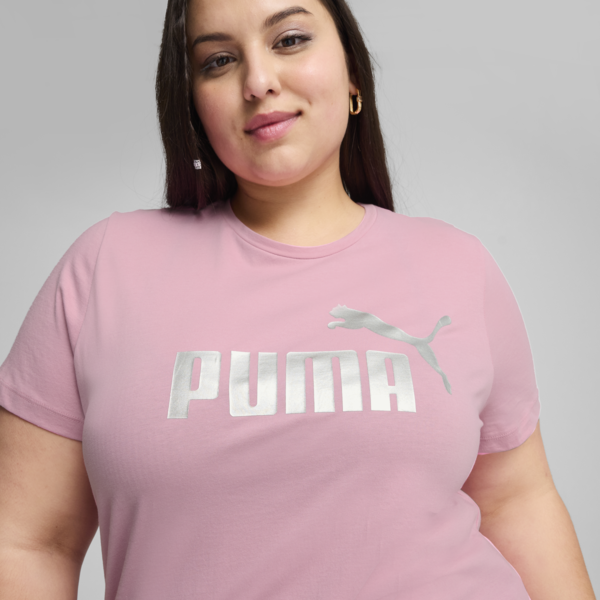 Essentials+ Metallic Logo Women's Tee, Mauved Out, large-ZAF