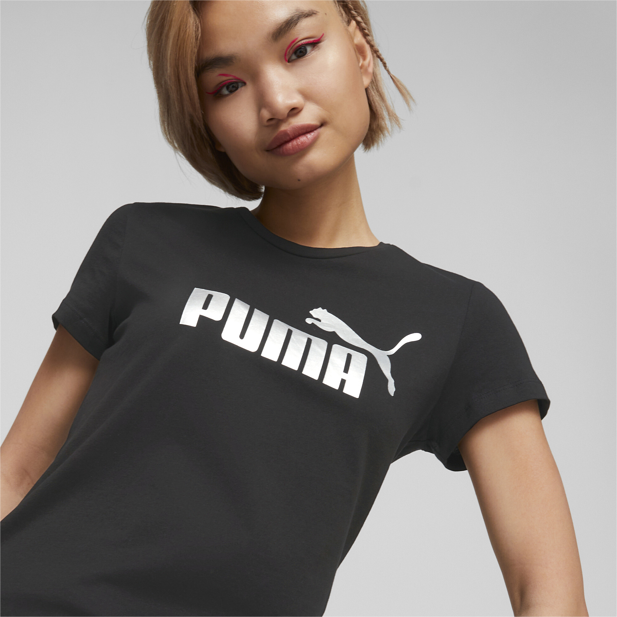 Tee Sku: | Women\'s Puma Black Essentials+ Logo 849723_51 Metallic | |