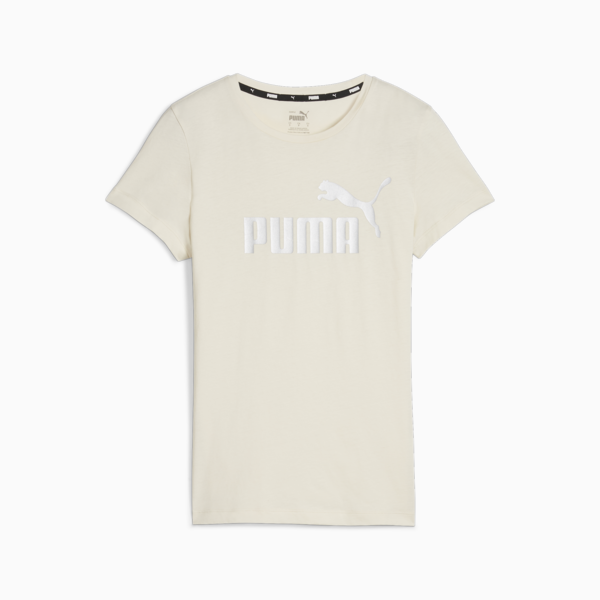 Essentials+ Metallic Logo Women's Tee, Alpine Snow, large-ZAF