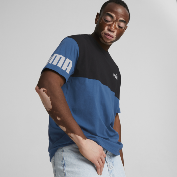 Power Colourblock Tee Men, Lake Blue, large-ZAF
