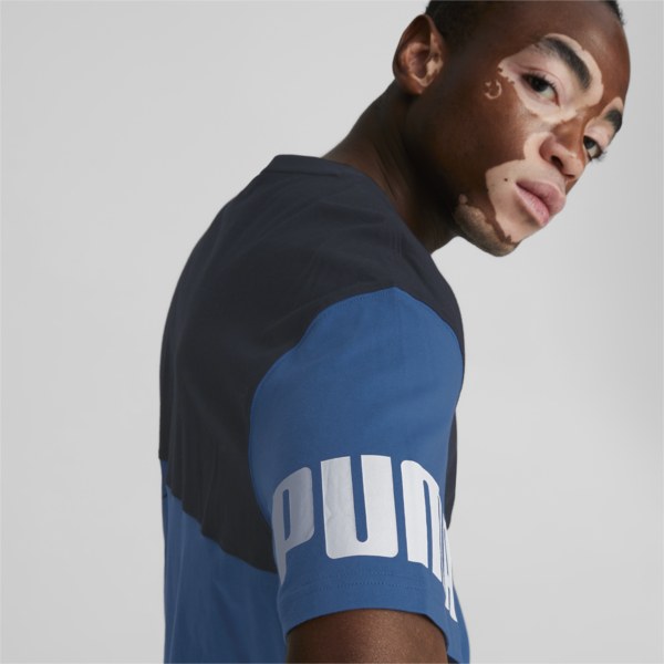 Power Colourblock Tee Men, Lake Blue, large-ZAF