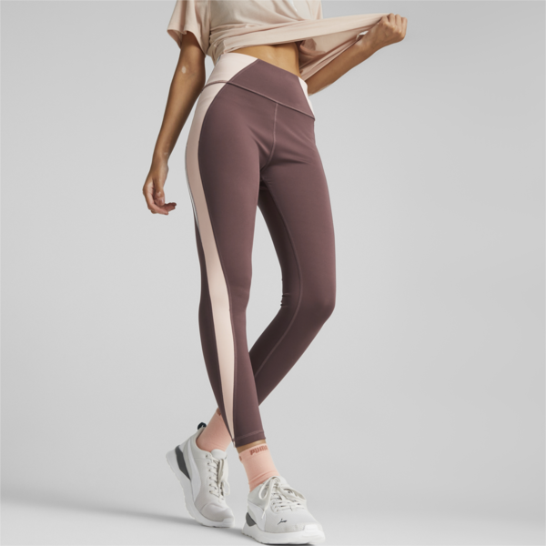 Evostripe Leggings Women, Dusty Plum, large-ZAF