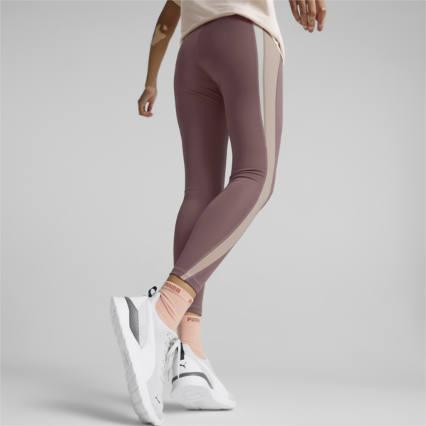 Evostripe Leggings Women, Dusty Plum, large-ZAF