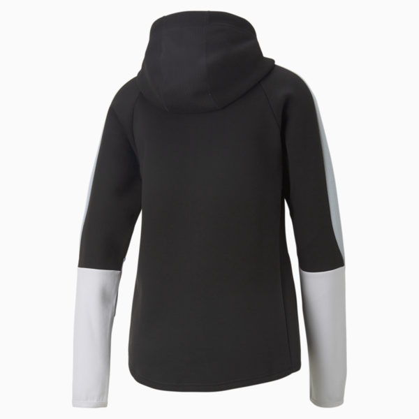 Evostripe Full-Zip Hoodie Women, Puma Black, large-ZAF