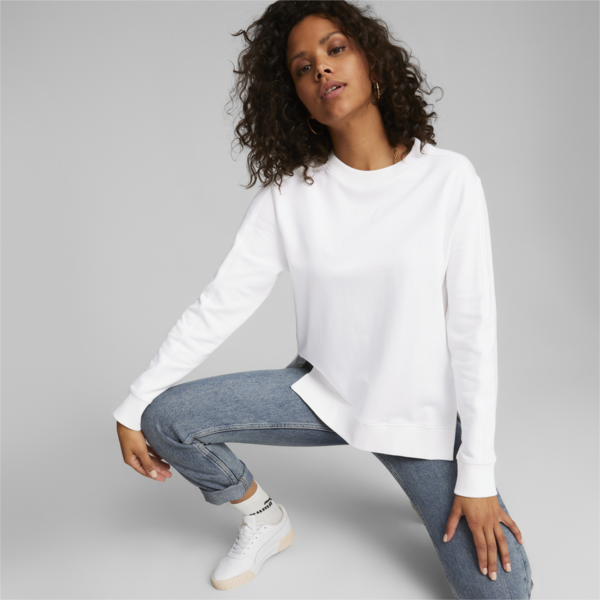 HER Crew Neck Sweatshirt Women, Puma White, large-ZAF