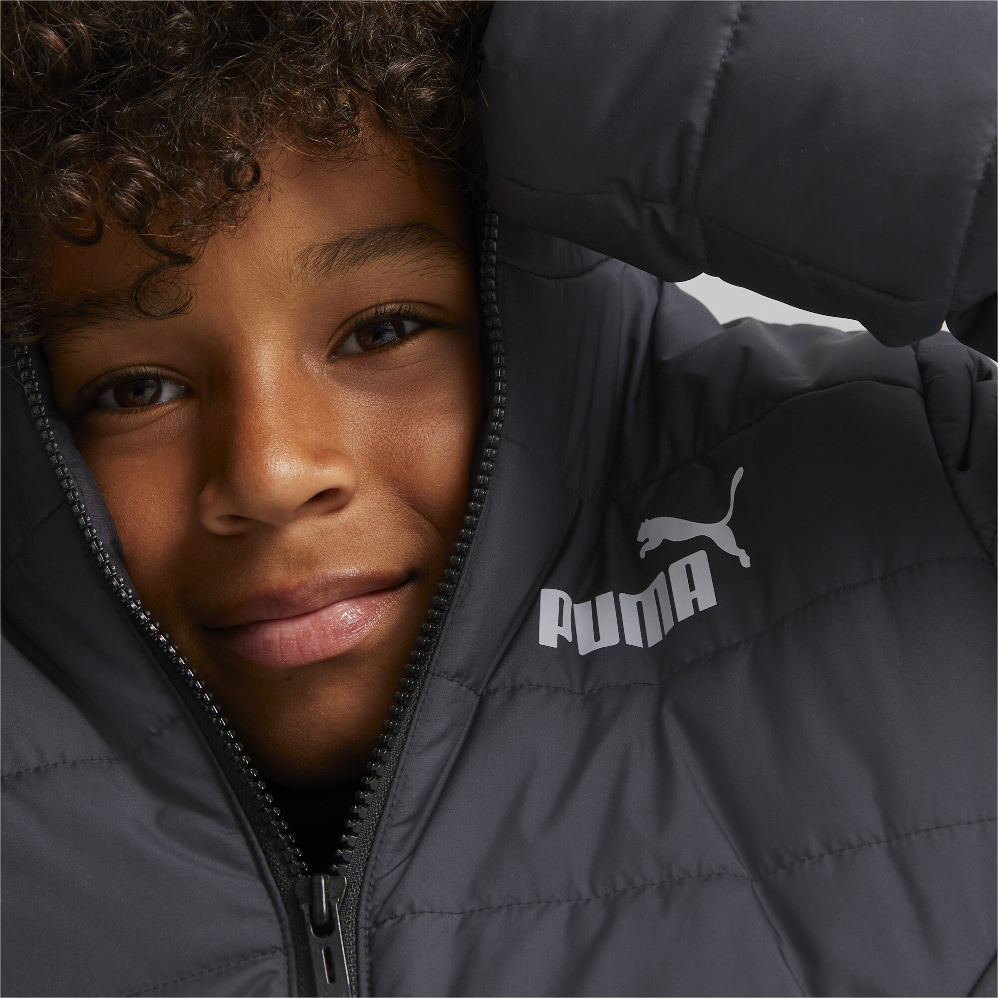 PUMA Essentials Padded Jacket In Black, Size 9-10 Youth