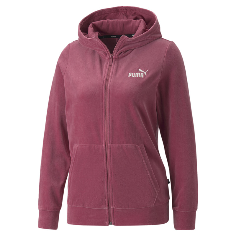 

Women's PUMA Velour Full-Zip Regular Fit Hoodie