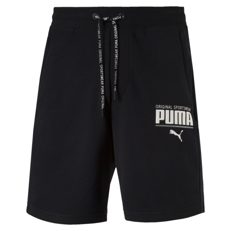 

Men's PUMA STYLE Athletic Sweat Shorts Cotton Black