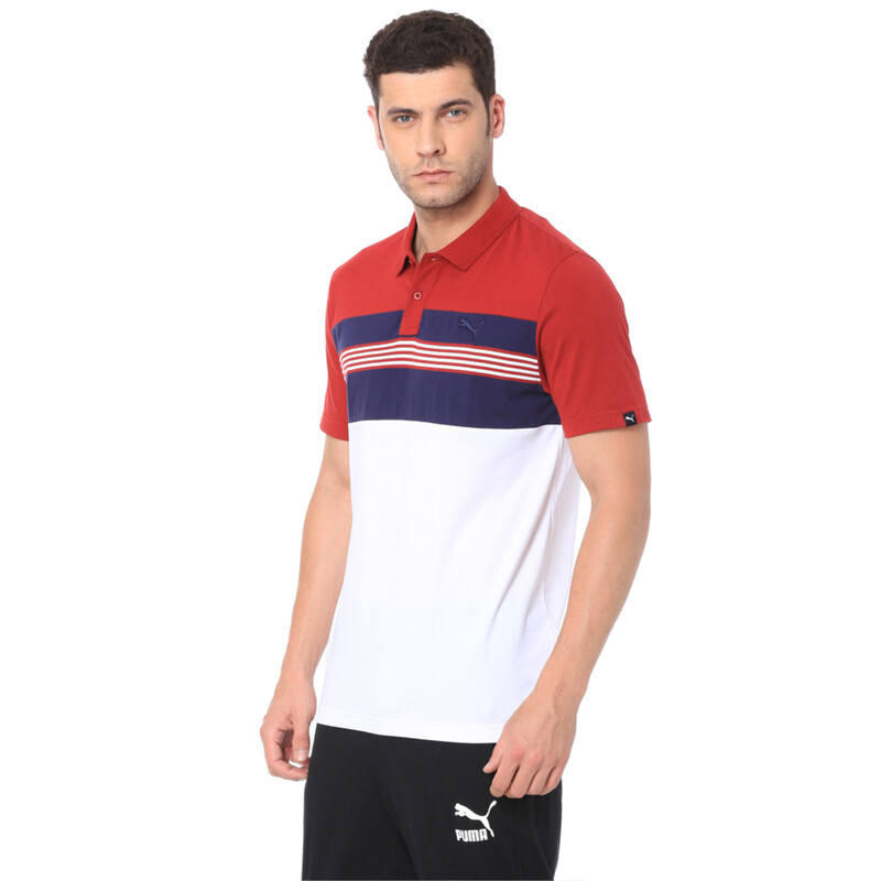 

Men's PUMA ESS Sports Stripe Jers Polo Cotton Black