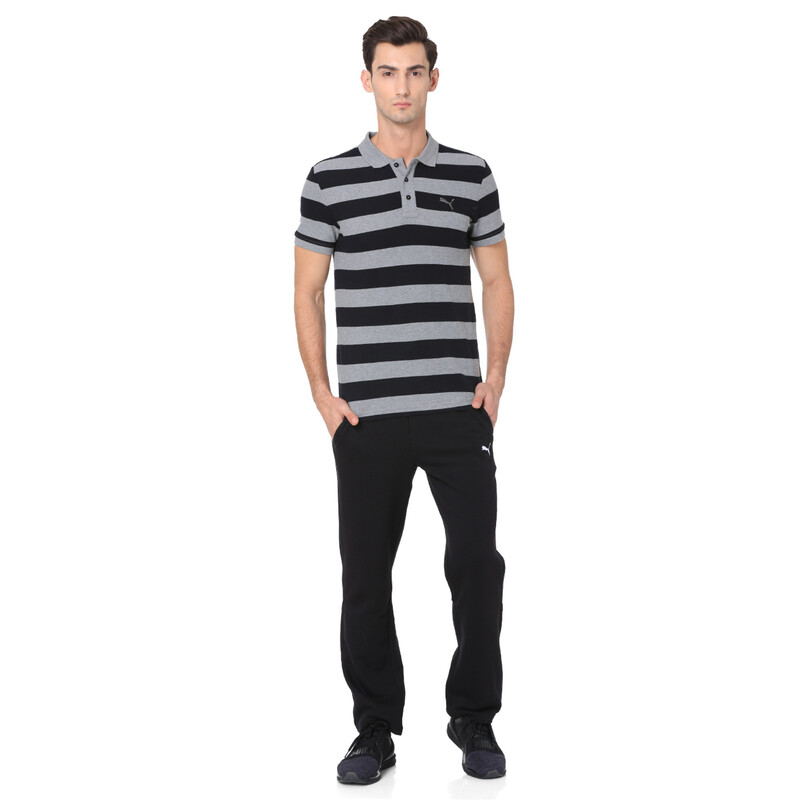 

Men's PUMA ESS Striped Pique Polo