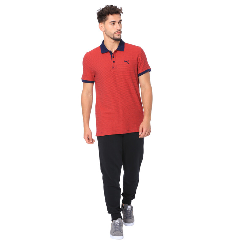 

Men's PUMA Pin Stripe Polo, Red/purple