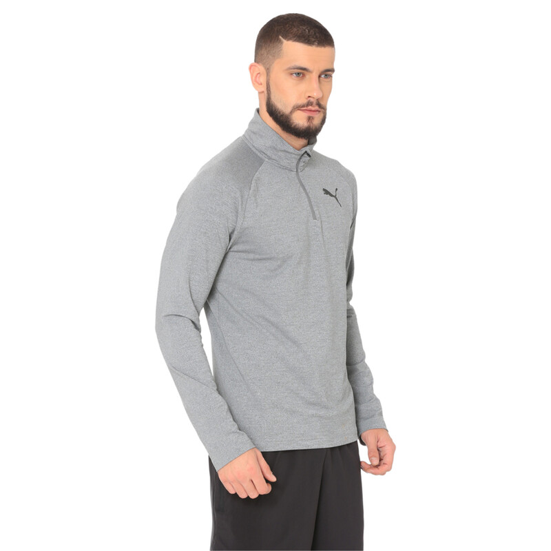 

Men's PUMA Active dryCELL Half Zip Sweater, Gray