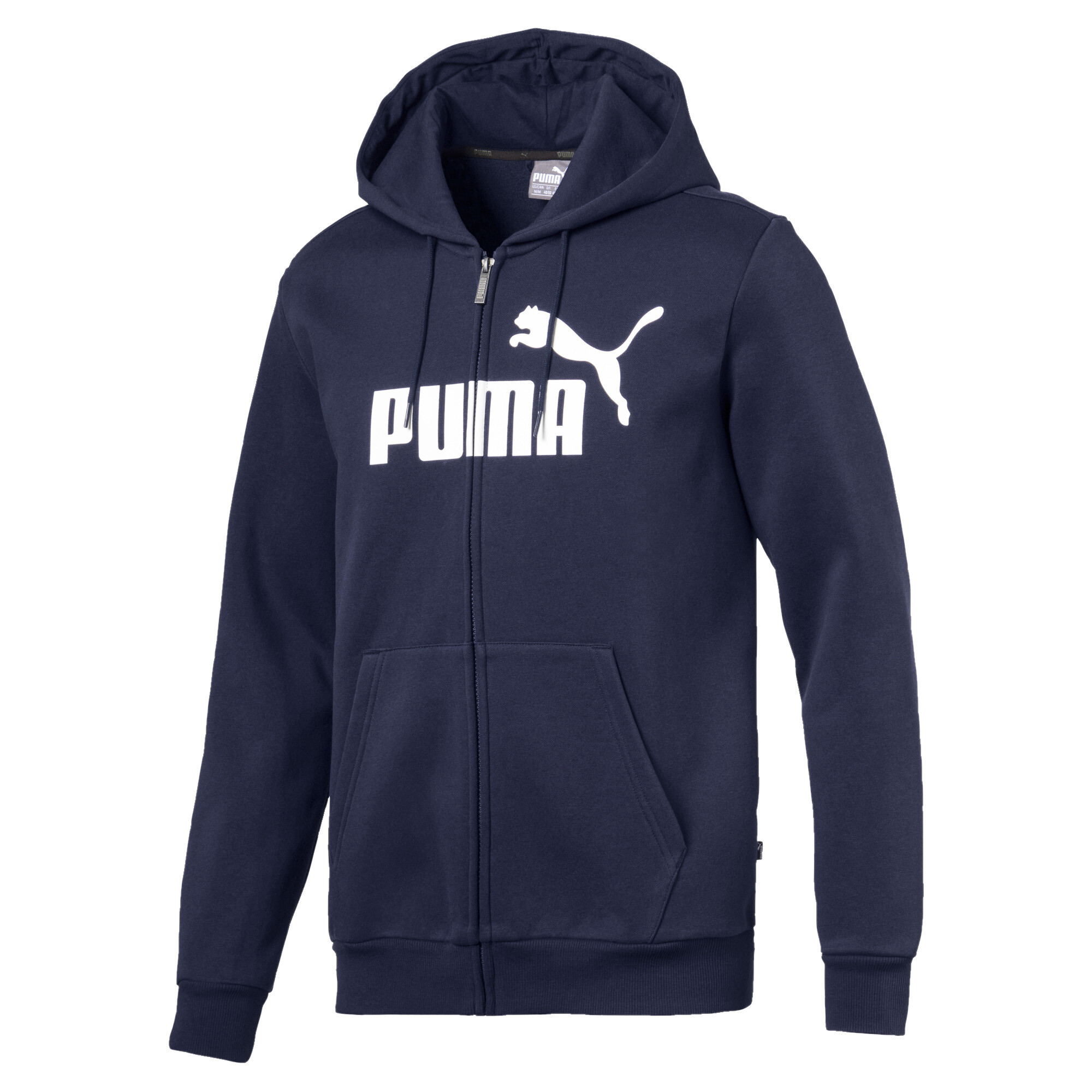 puma men's embossed fleece hooded sweatshirt