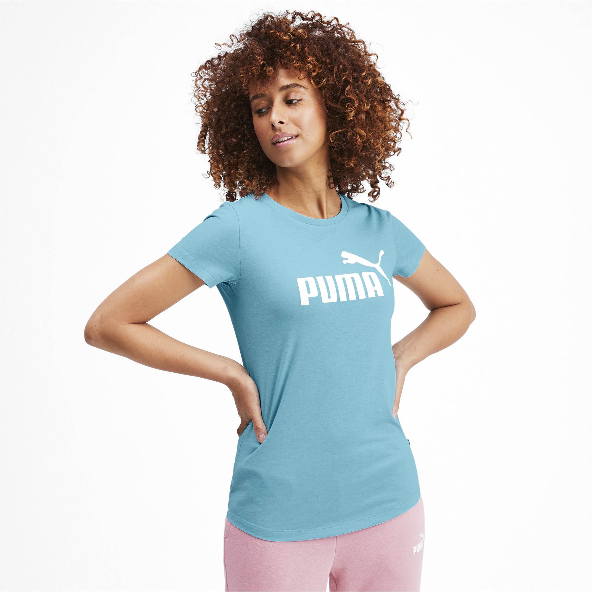 puma active logo heather tee