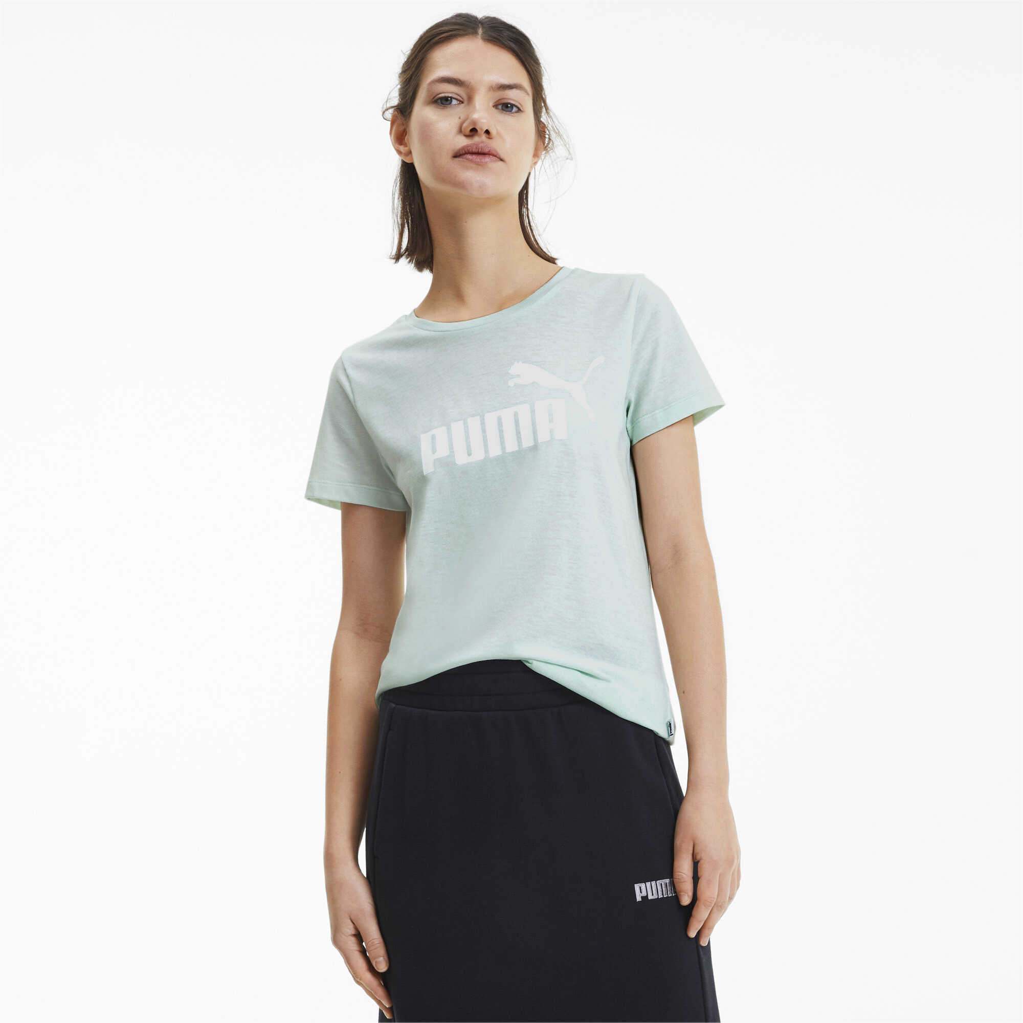 puma active logo heather tee