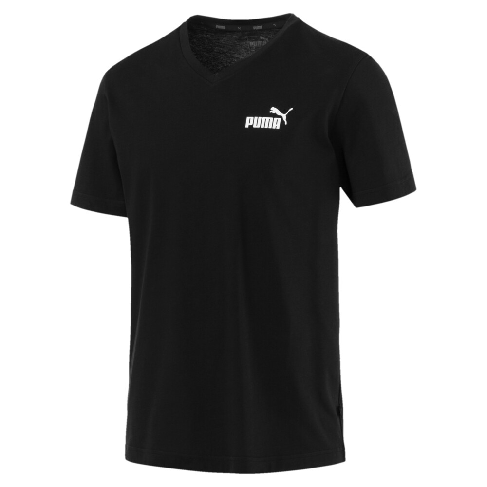 

PUMA - male - Футболка Essentials+ V Neck Tee – Cotton Black –, Черный
