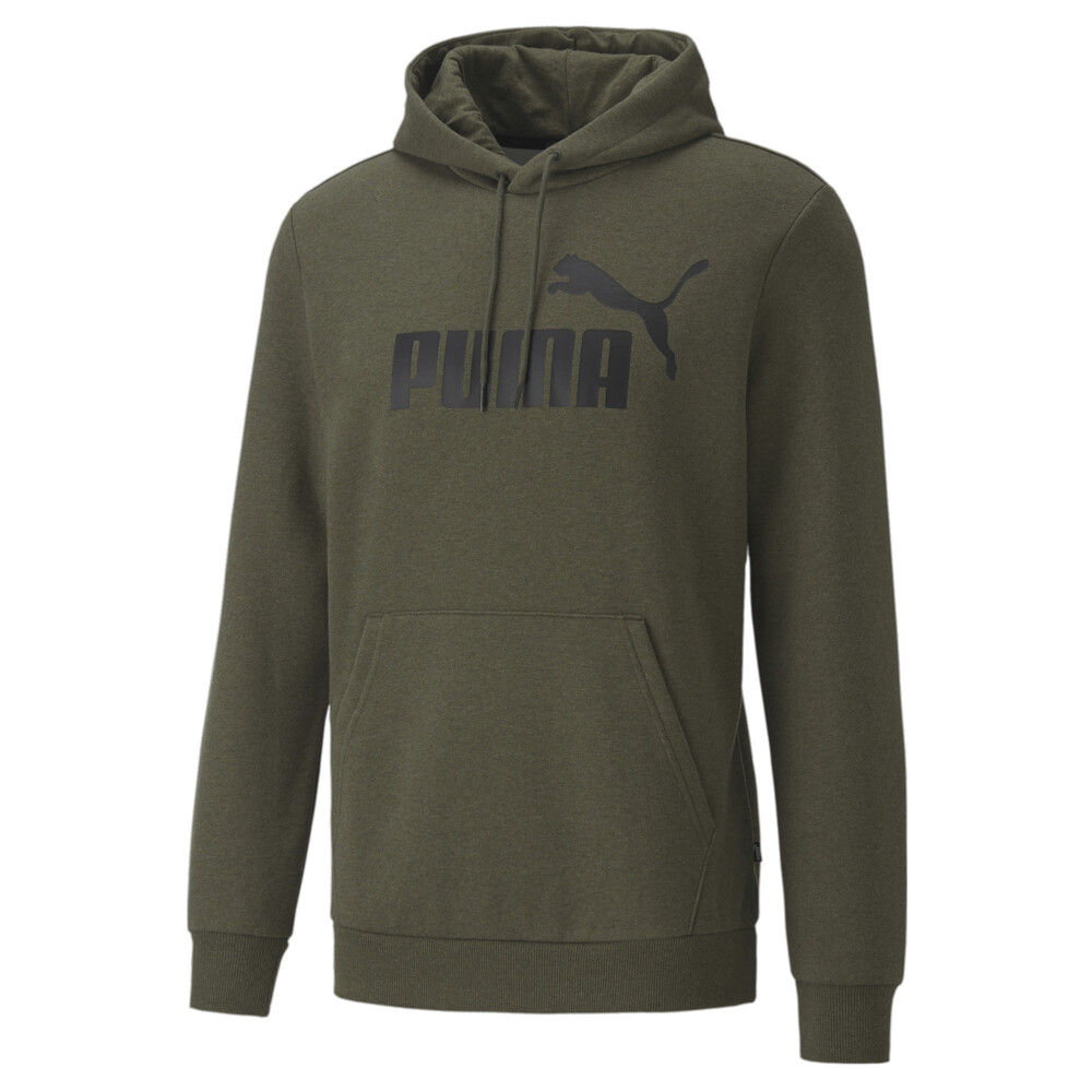 PUMA - male - Толстовка Essentials+ Fleece Hoody – Forest Night Heather –, Зеленый