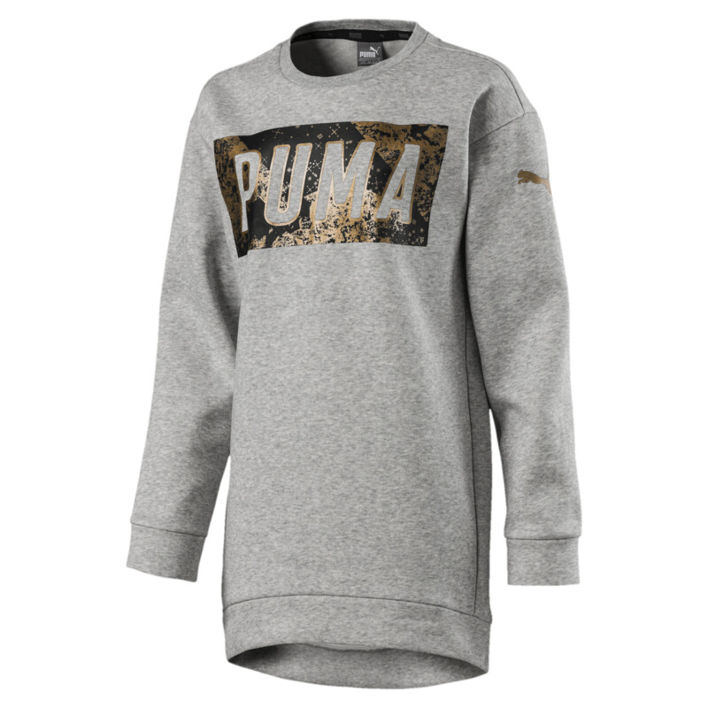 

PUMA Style Girls' Long Crew Sweater