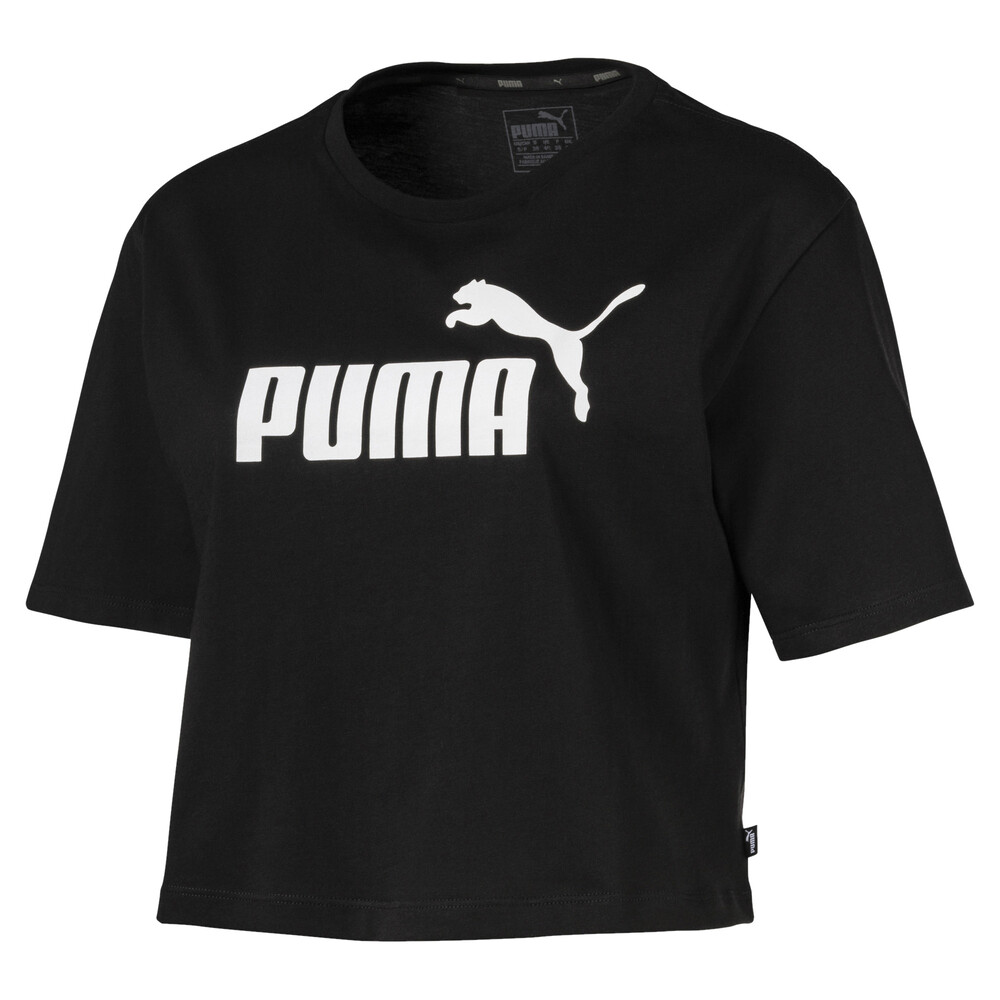 Cropped Women's Logo T-Shirt | Black - PUMA