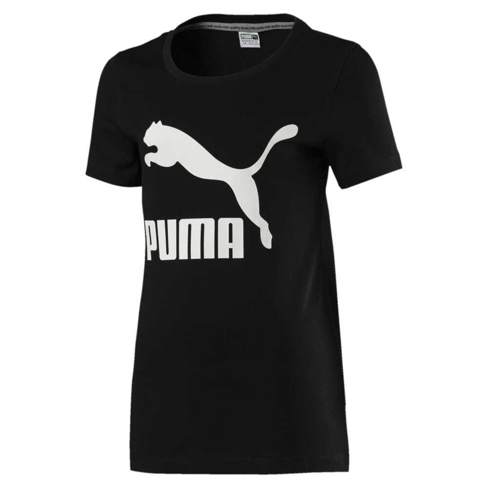 Classics Short Sleeve Girls' Logo Tee Black PUMA
