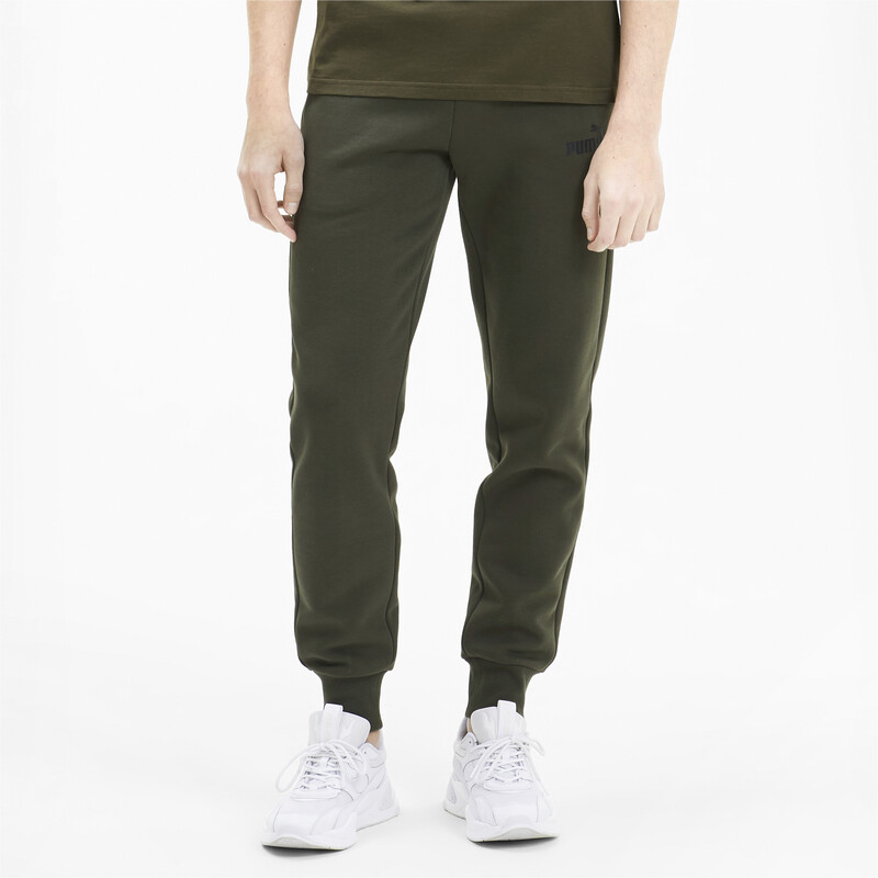 

Men's PUMA Essentials Fleece Slim Fit Sweatpants, Black/brown
