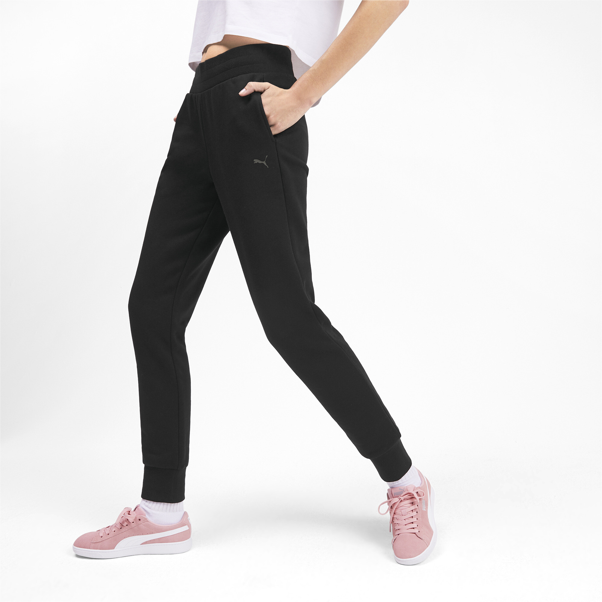 puma core fleece track pants womens