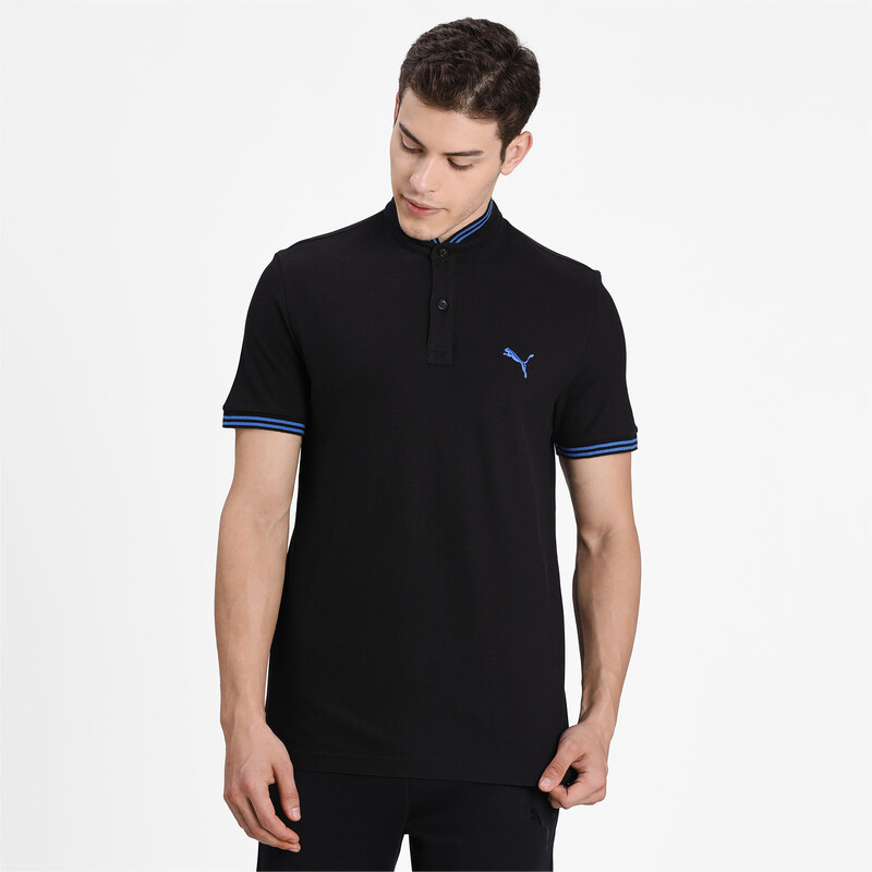 

Men's PUMA Band Collar Polo, Black