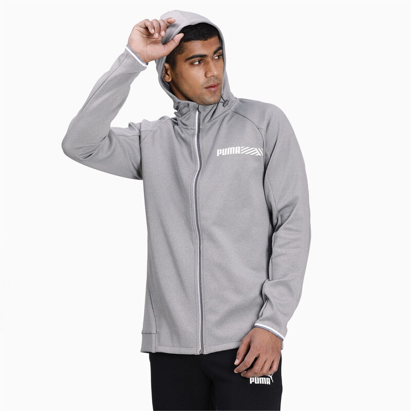 

Men's PUMA Active Reflective Tec Sports Hooded Jacket, Gray