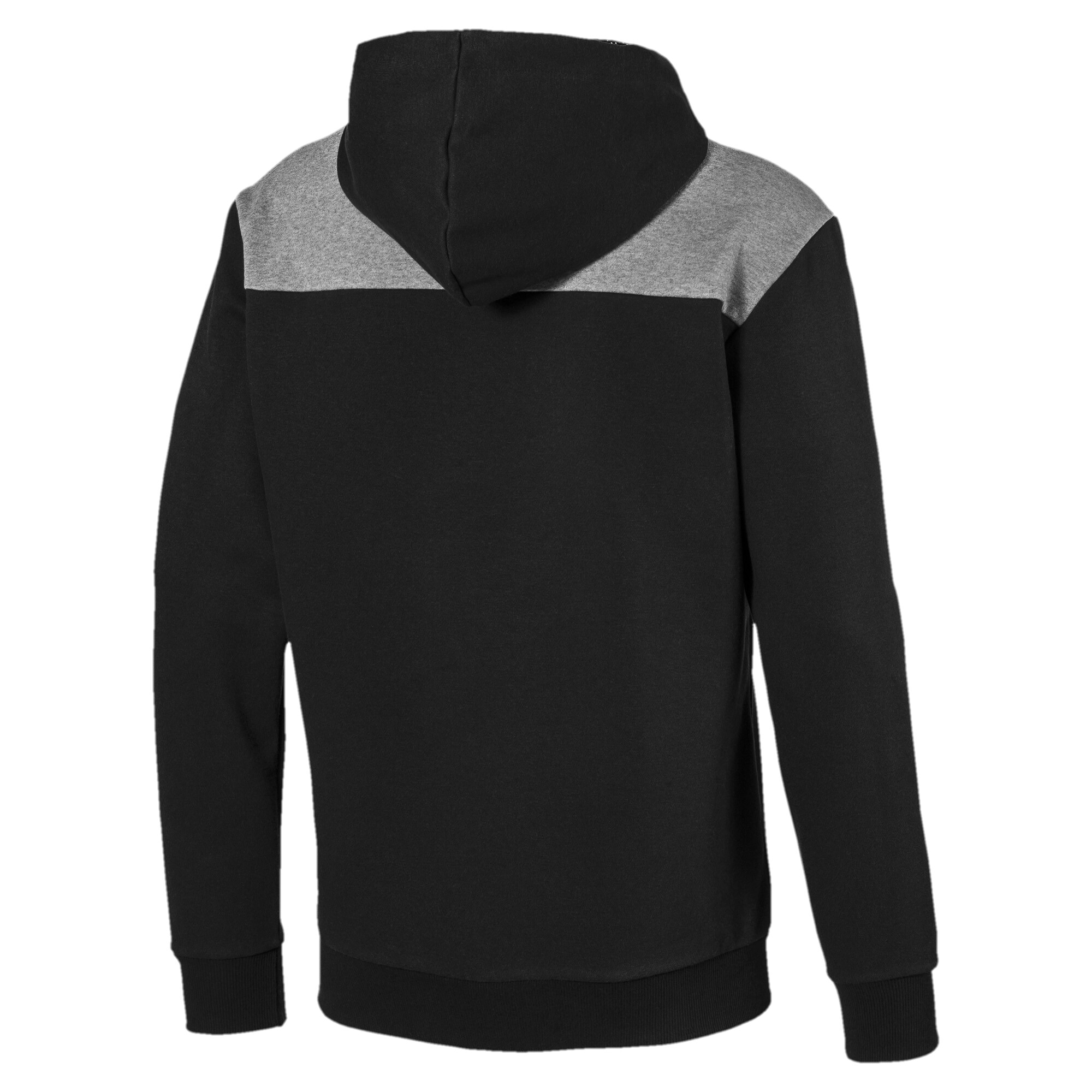 puma men's embossed fleece hooded sweatshirt