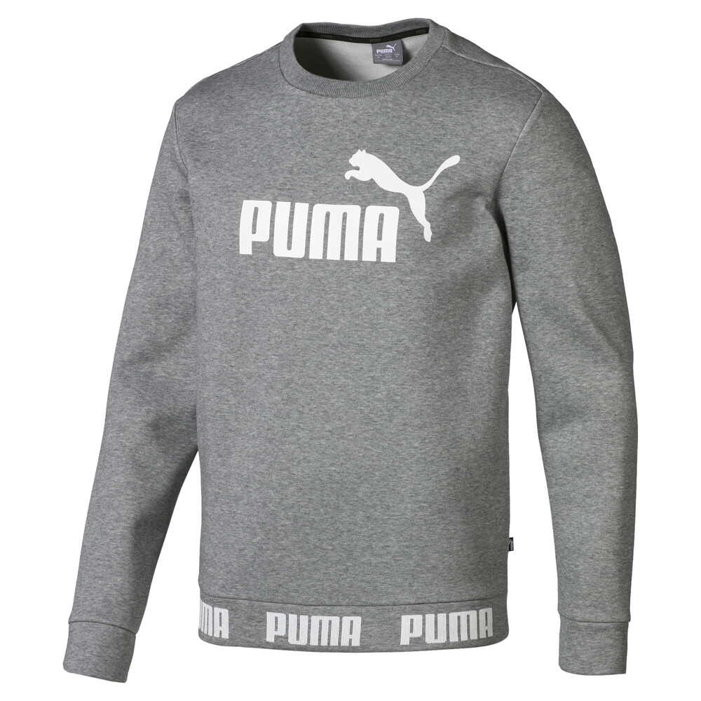 

PUMA - male - Толстовка Amplified Crew Sweat – Medium Gray Heather –, Серый