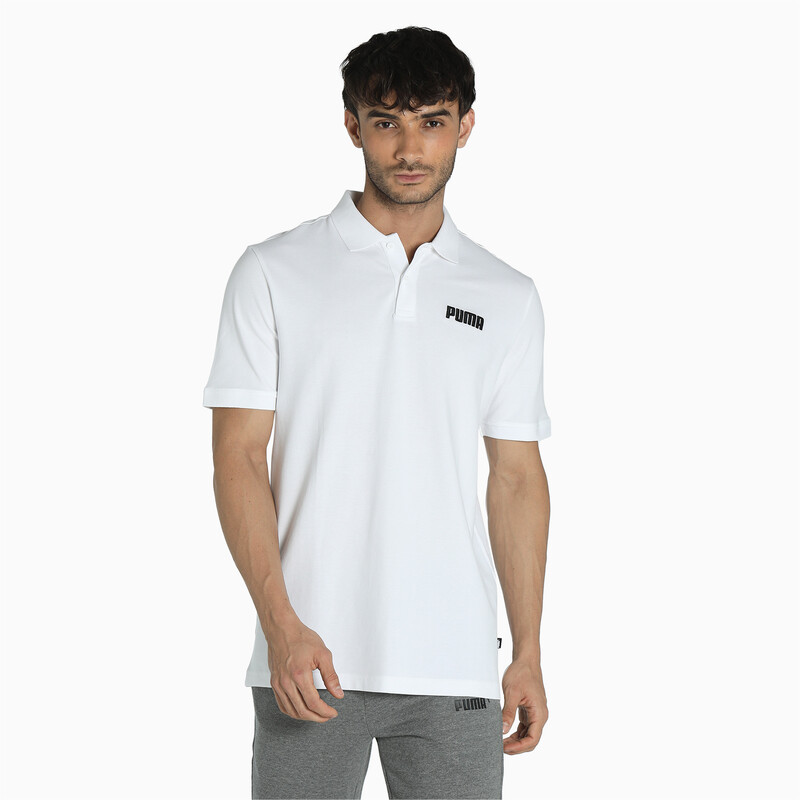 

Men's PUMA Essentials Piqué Polo, White