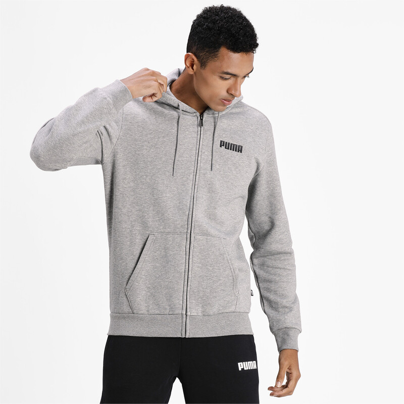 

Men's PUMA Essentials Full Zip Fleece Hoodie, Gray