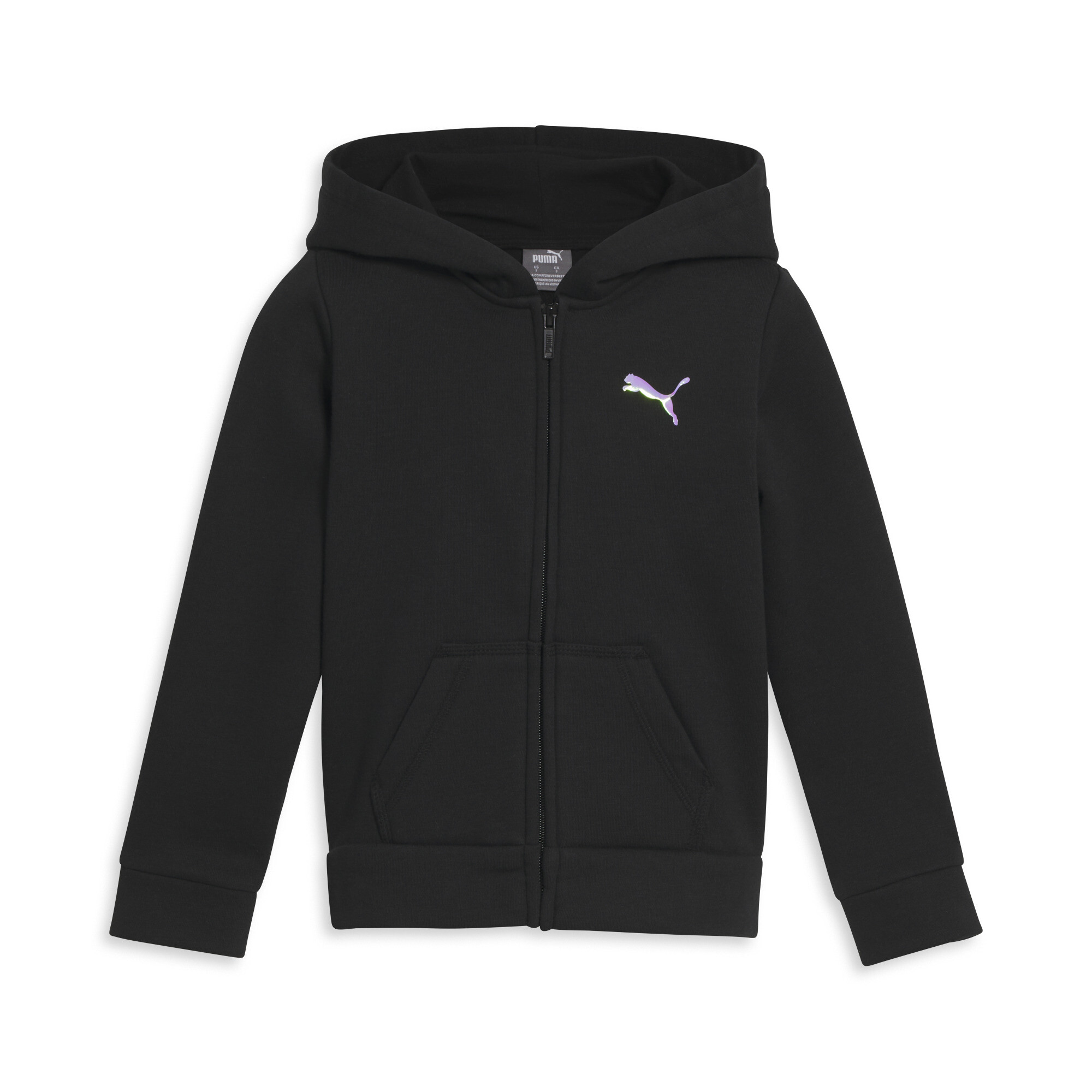 PUMA Core Little Kids' Zip-Up in Black, Size 5