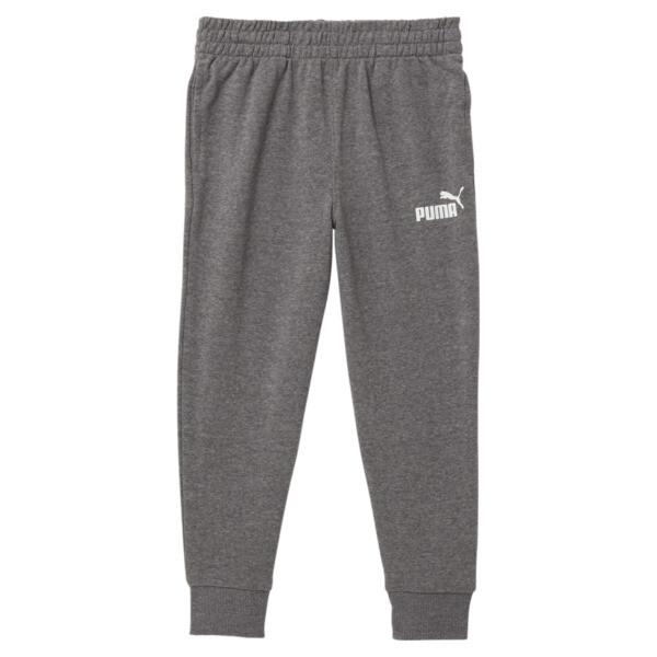 Puma French Terry Essential Little Kids' Joggers Pant In Charcoal Heather