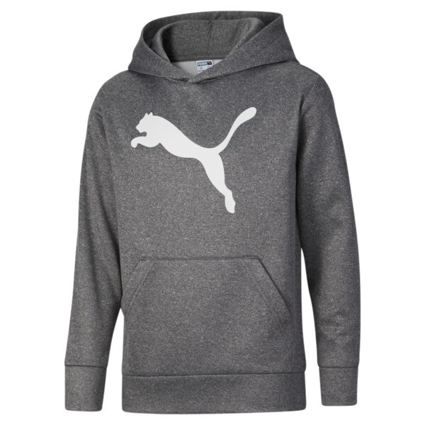 Puma Classics Cat Logo Hoodie Big Kids In Charcoal Heather