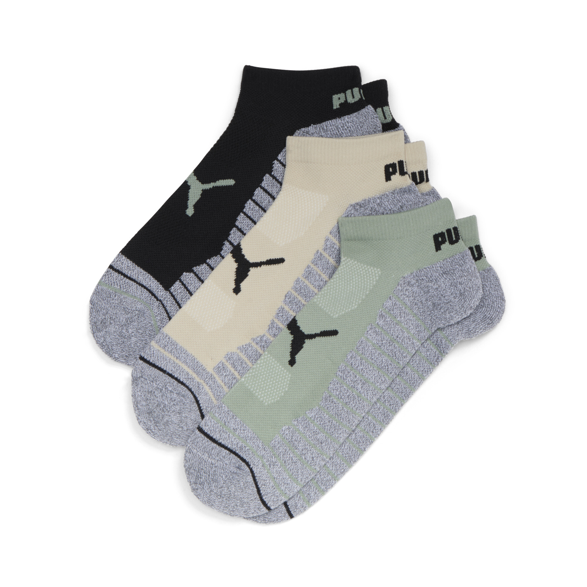 PUMA Men's Select Terry Low Socks (3 Pairs) in Assorted Colours, Size 10-13