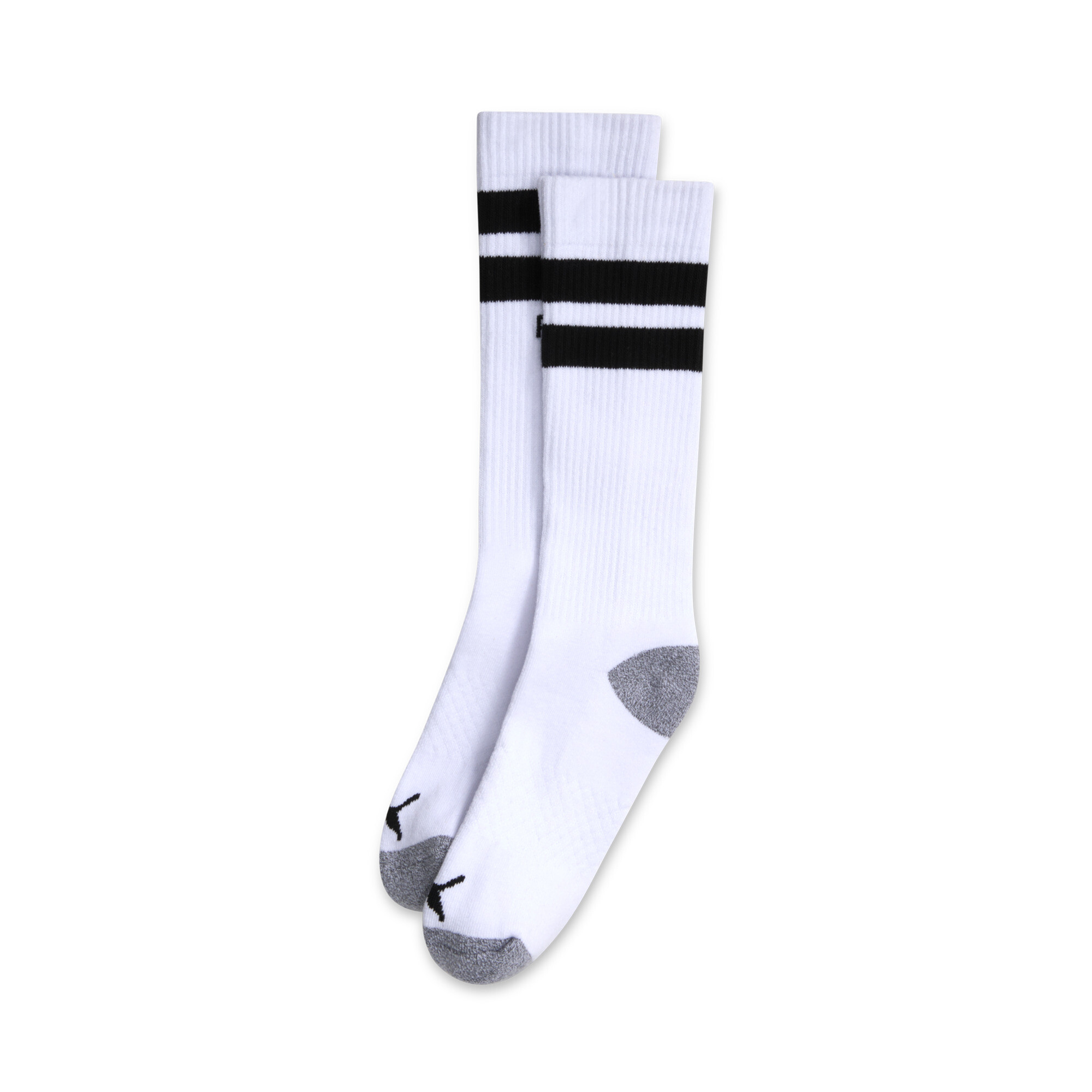 PUMA Men's Extended Terry Crew Socks (1 Pair) in White, Size 10-13