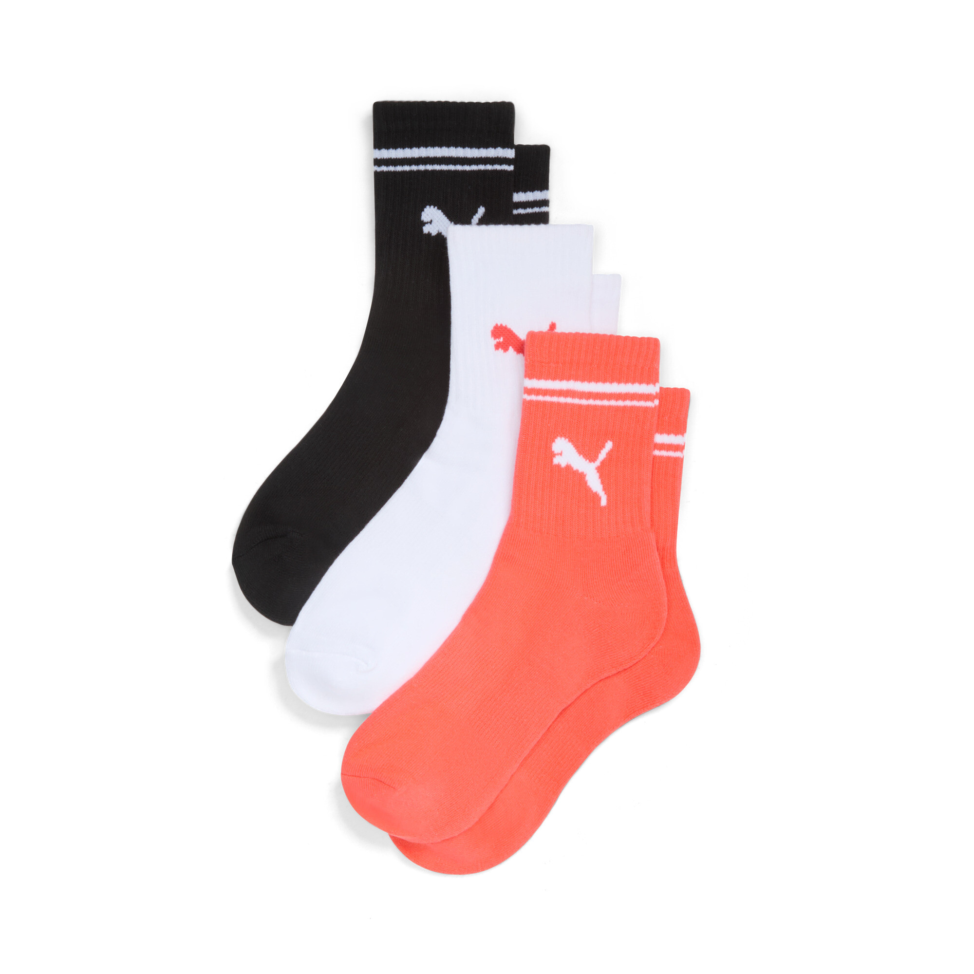 Puma Women's Half-terry Crew Socks (3 Pairs) In Assorted Colours